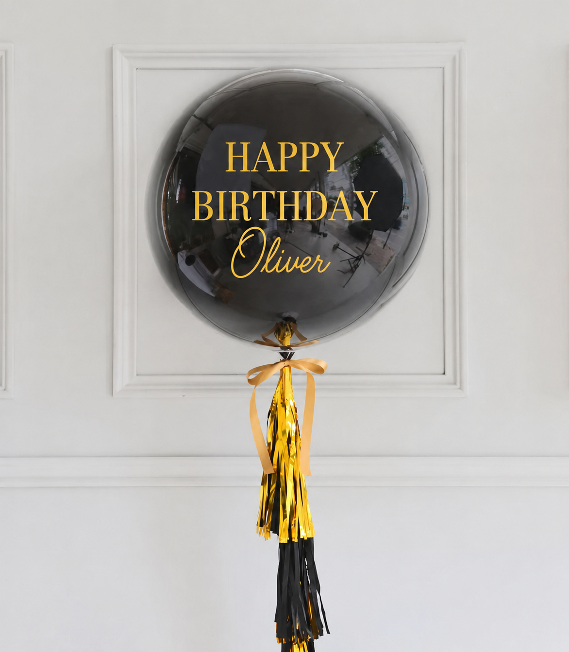Custom Black Birthday Balloon
