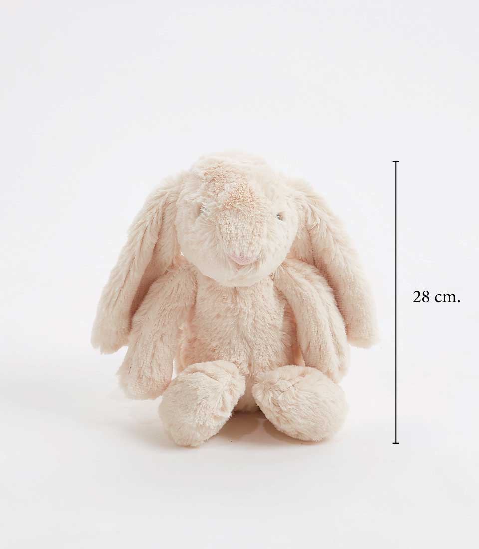 Soft plush cream rabbit 28cm newborn gift hamper toy with floppy ears