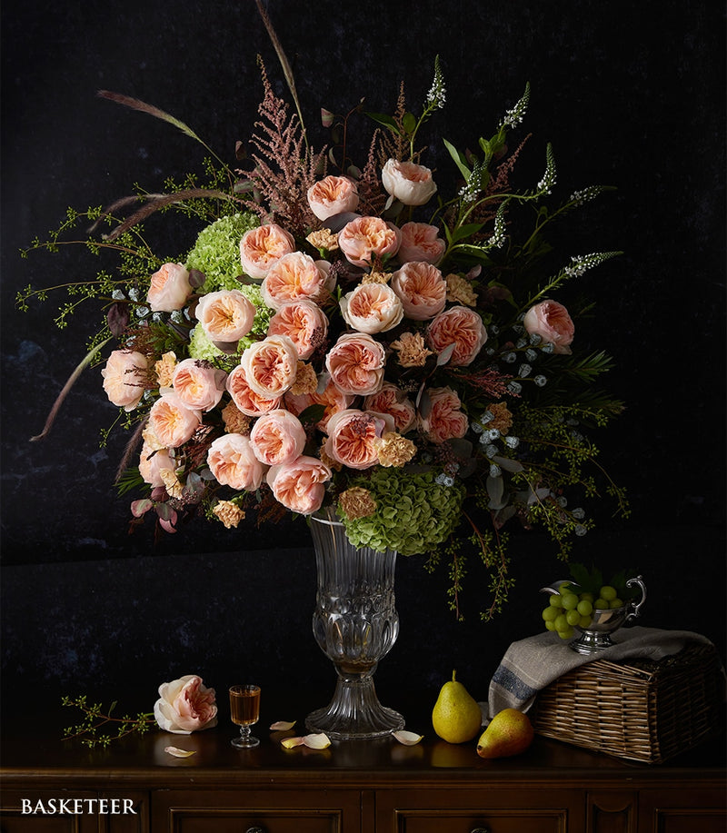 Luxury Amber Roses Floral in Vase