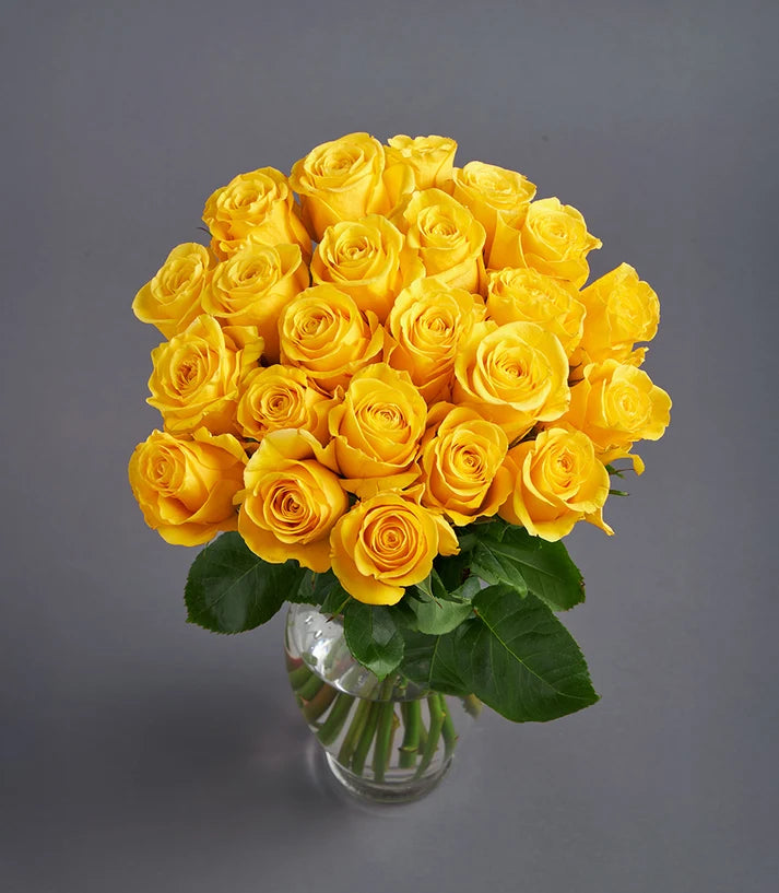 Brighton Sunshine – Yellow Rose & White Tulip Bouquet