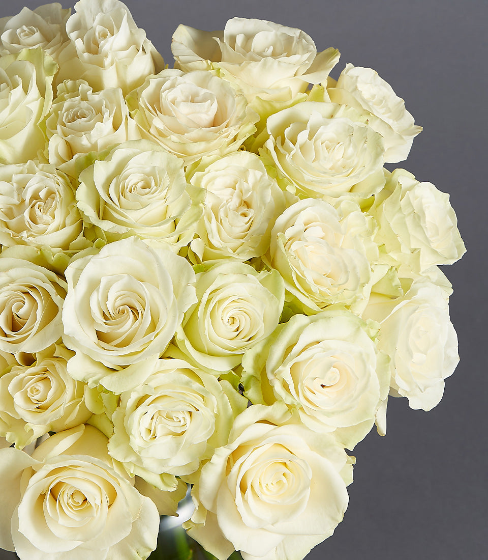 Ivory Roses & White Lilies Bouquet