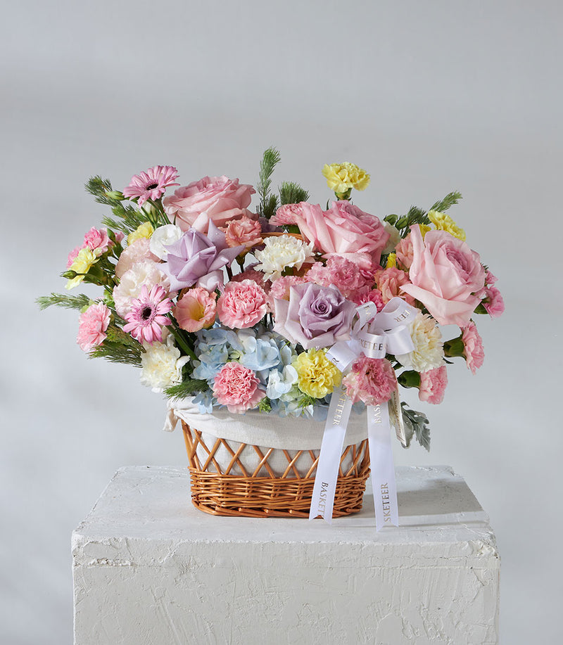 Warmth of Colors Flowers Basket