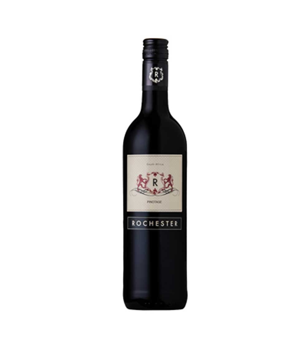 Rochester Pinotage 2022 red wine bottle with screw cap in luxury gift hamper selection