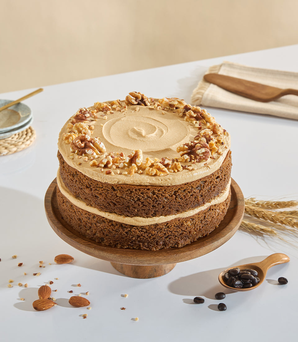 Vegan Coffee And Walnut Cake