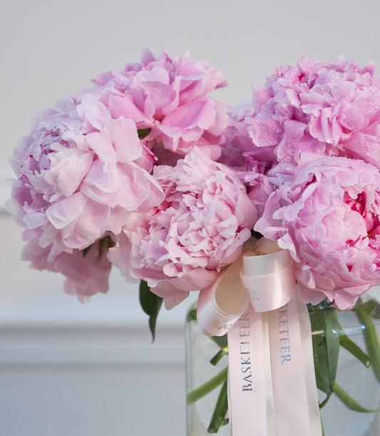 Tall Pink Peony Vase Arrangement