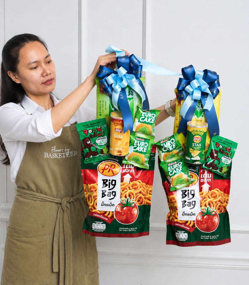 Green Savoury Birthday Snack Bouquet