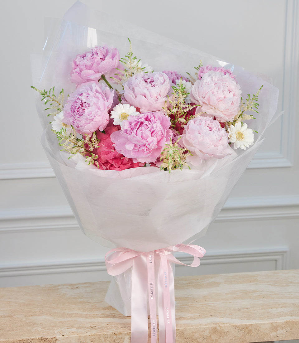Elegant Pink Peony Bouquet