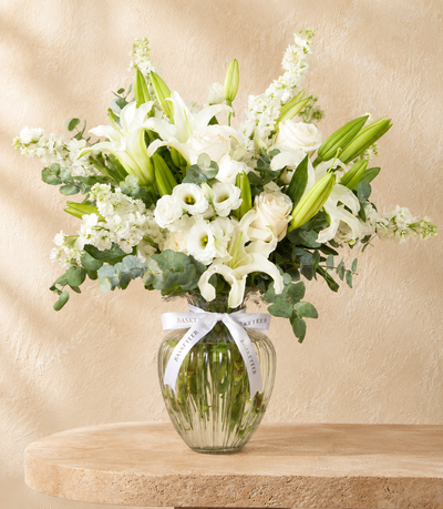 Elegant White Lily Vase