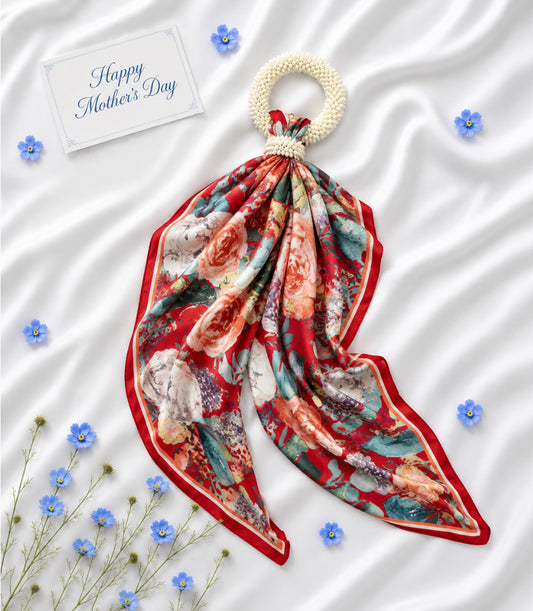 Elegant Jasmine Scarf Garland Gift Box for Mum
