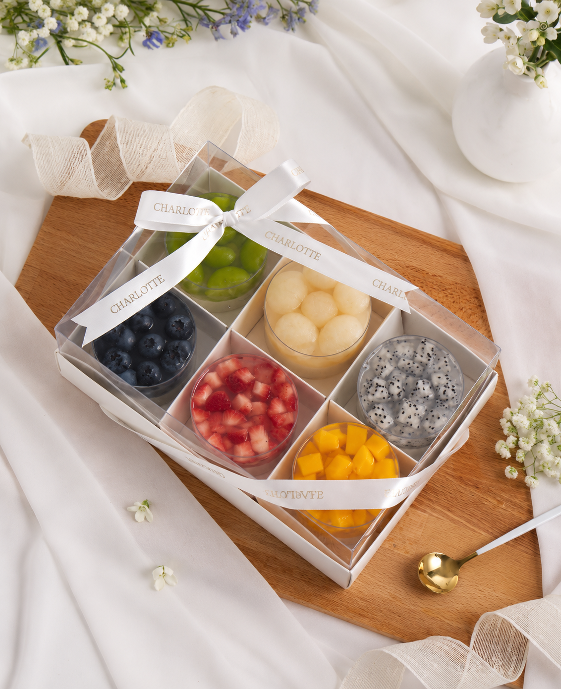 Assorted Fruit Coconut Jelly Cake Cups