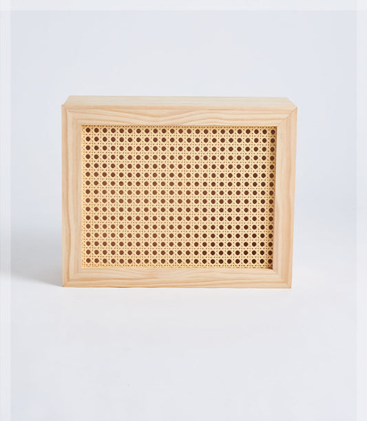 Basketeer's premium wooden gift box with a sophisticated natural