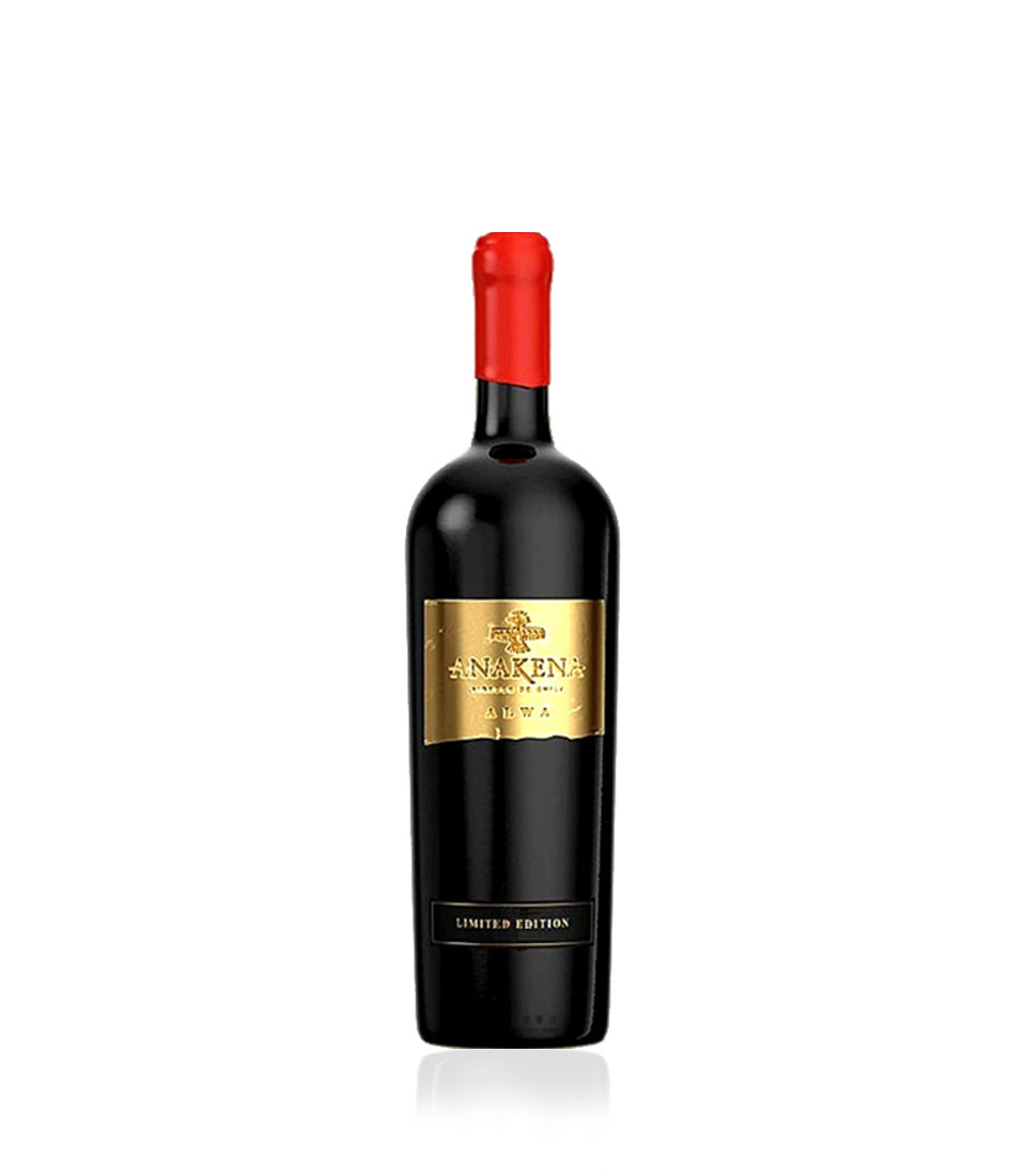 Premium red wine with gold label and limited edition packaging for Valentine's Day gifting