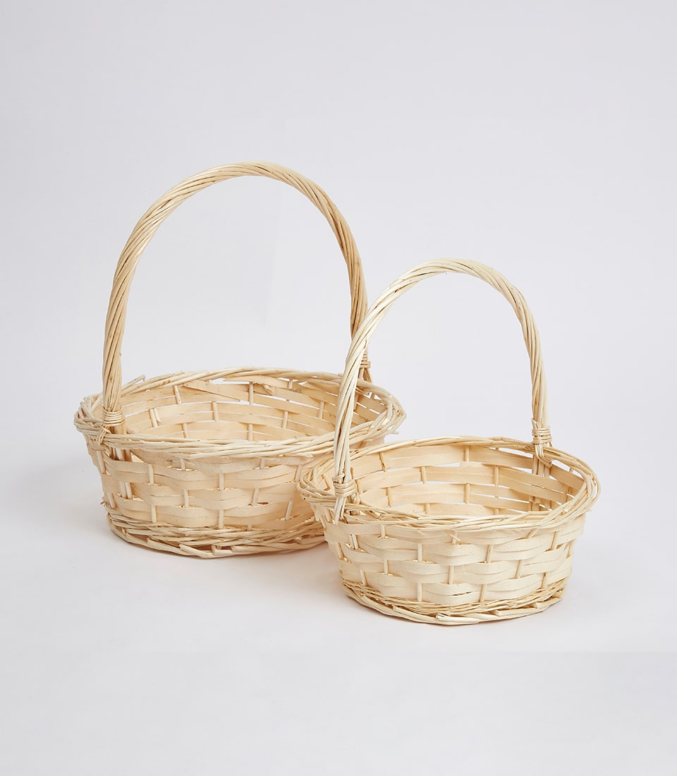 Two natural willow baskets for a customizable Basketeer luxury gift hamper in Bangkok. Perfect for premium hamper delivery in Thailand.
