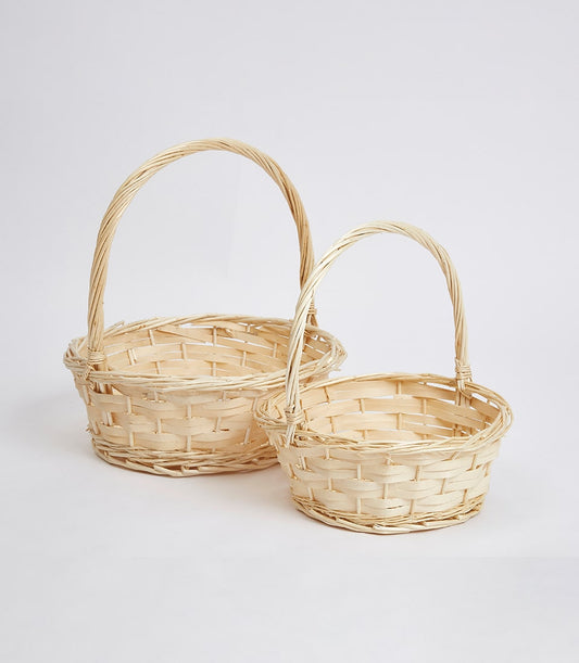 Two natural willow baskets for a customizable Basketeer luxury gift hamper in Bangkok. Perfect for premium hamper delivery in Thailand.
