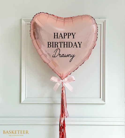 Heart-Shaped Personalised Birthday Balloon
