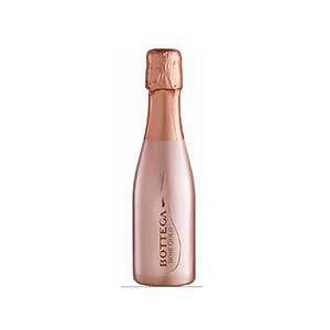 Rose gold champagne bottle with macarons luxury Valentine gift set