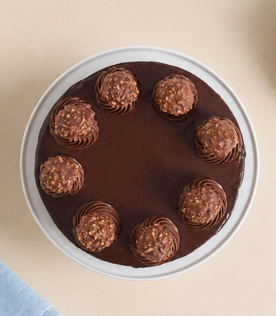 Ferrero Rocher Dark Chocolate Cheesecake | Decadent Chocolate Indulgence