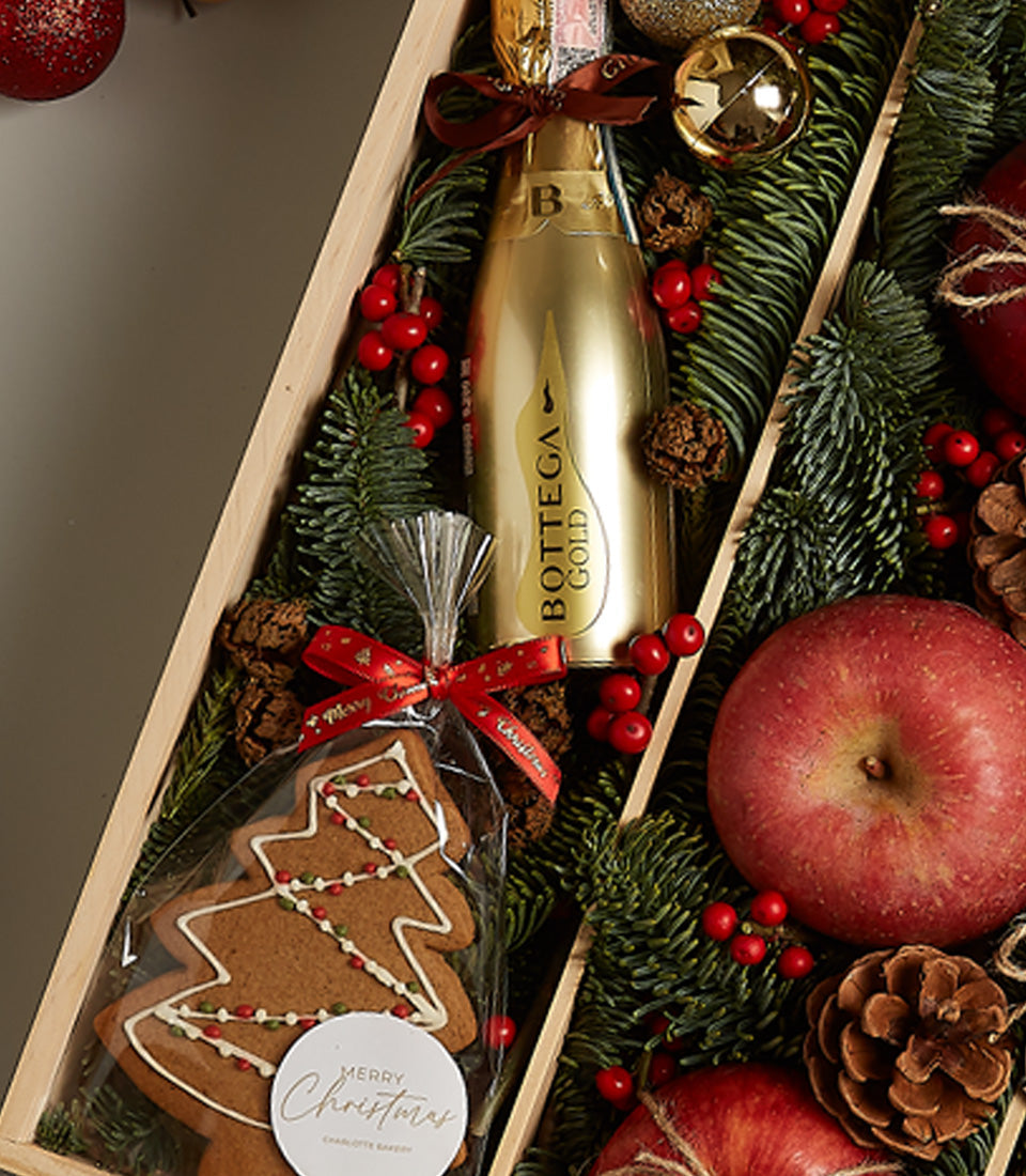 Festive Red Holiday Gift Box