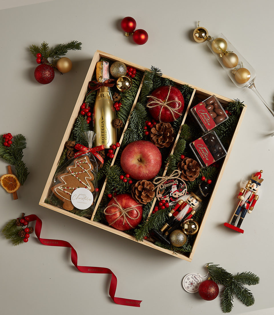 Festive Red Holiday Gift Box