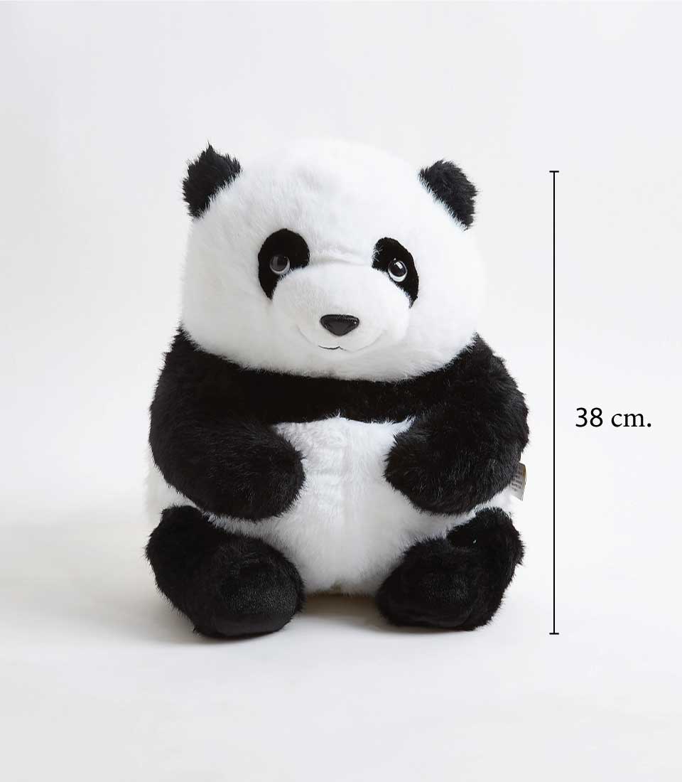 Cuddly black and white plush panda toy, 38 cm soft gift for kids