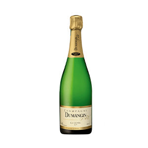 Premium Dumangin champagne bottle with gold foil and label for Christmas celebration