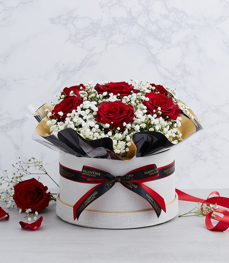 Valentine's Day Red Roses Box