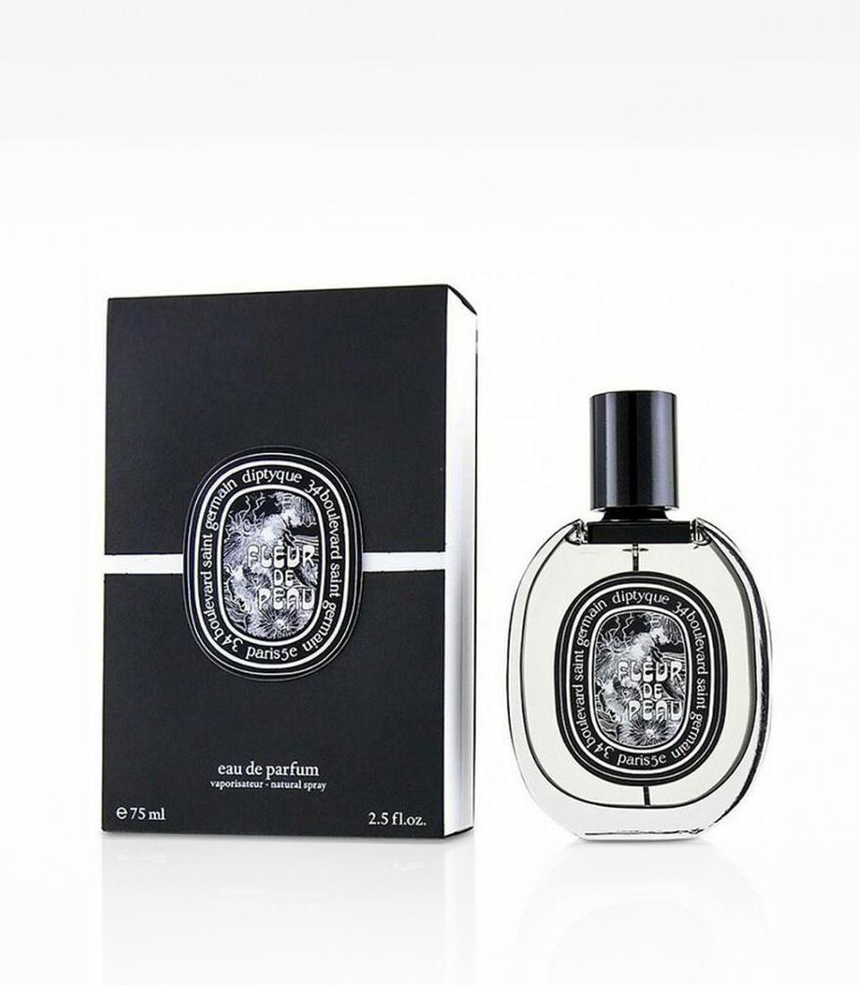 Luxury fragrance gift set with Diptyque eau de parfum and black packaging for Valentine's Day