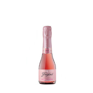 Rosé Prosecco gift bottle with pink foil seal for Christmas celebrations