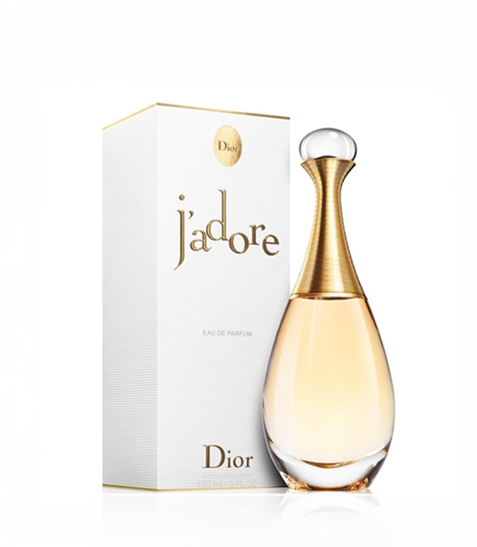 Dior J'adore 100ml eau de parfum with gold-accented bottle and white box, luxury fragrance gift add-on