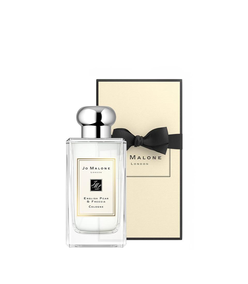 Jo Malone English Pear & Freesia cologne with cream gift box, luxury Valentine perfume gift
