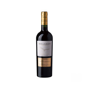 Premium red wine with gold foil cap and bird-emblazoned label for festive gifting