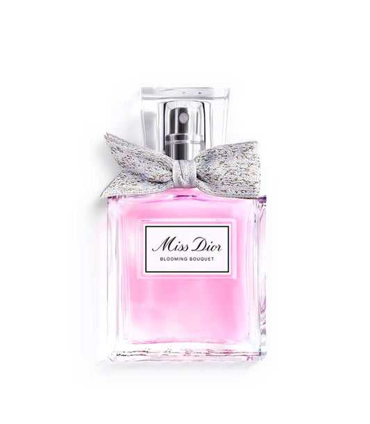 Miss Dior Blooming Bouquet perfume 100ml with signature silver bow, light pink fragrance