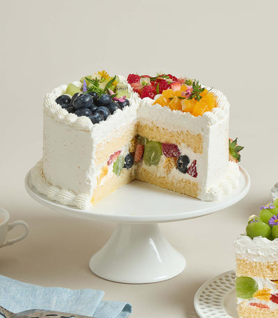 Mix Fruit Chiffon Soft Cream Cake