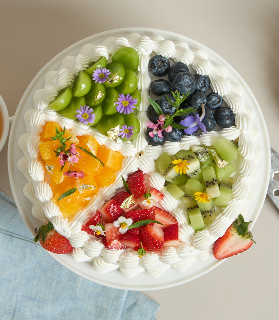 Mix Fruit Chiffon Soft Cream Cake