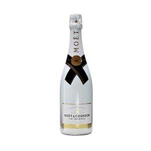 Premium champagne bottle with gold accents and black ribbon for luxury Christmas gift giving