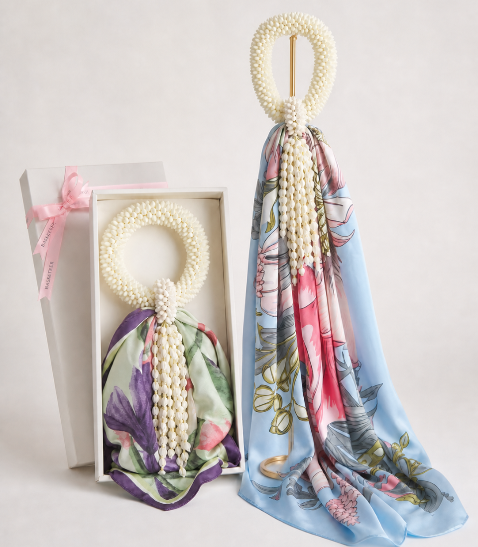 Grand Jasmine Scarf Garland & Flower Box for Mum