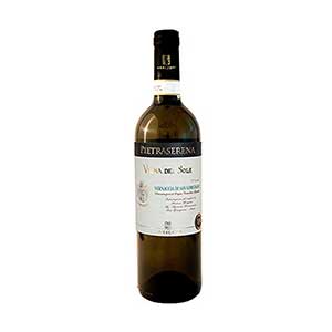 Premium white wine gift bottle with dark green glass and black label for festive celebration