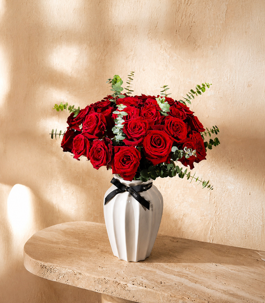 Romantic Scarlet Vase