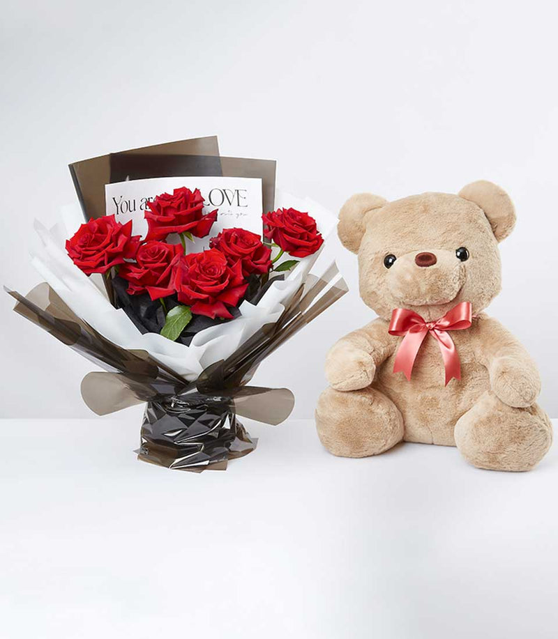 Red Velvet Teddy Bloom