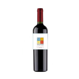 Premium red wine bottle with colorful label for luxury gift hamper