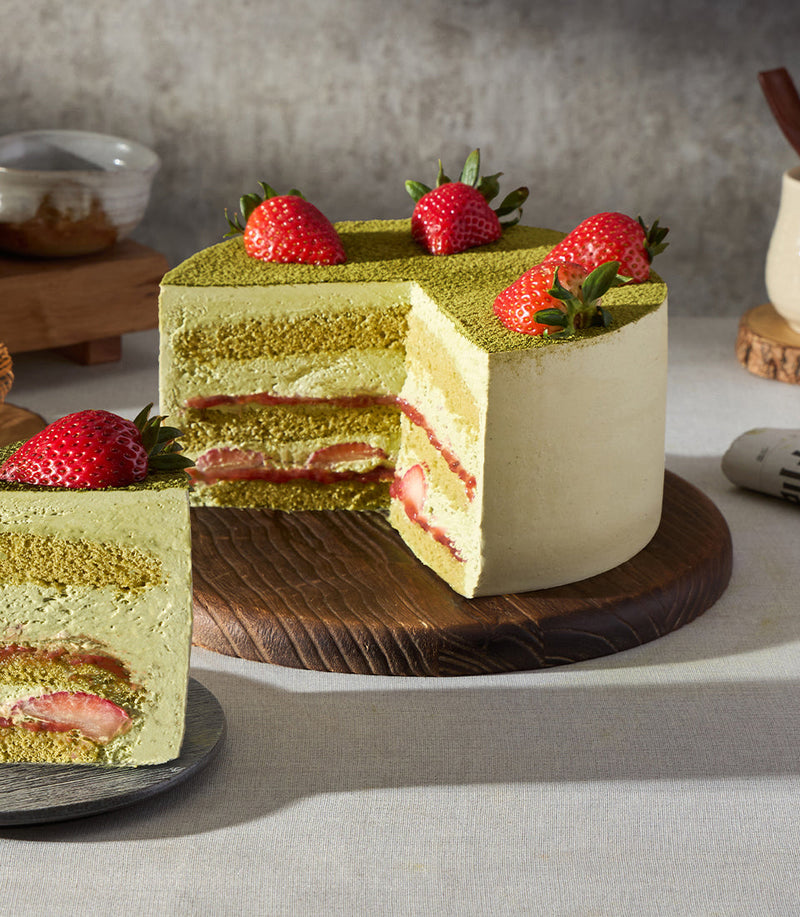 Strawberry Matcha Japanese Shortcake