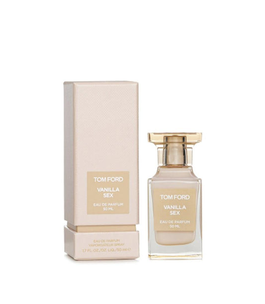 Tom Ford Vanilla Sex eau de parfum luxury fragrance gift, beige and gold bottle with packaging for Valentine's Day