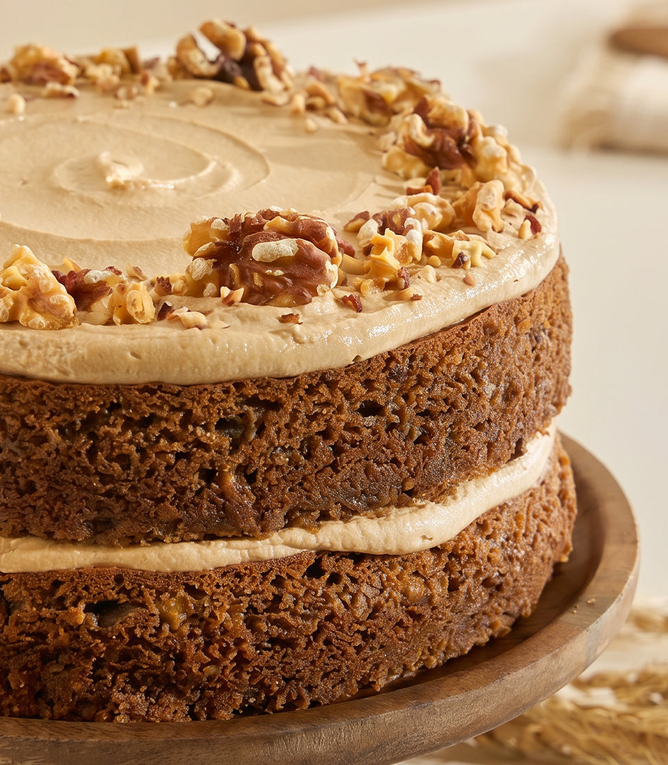 Vegan Coffee And Walnut Cake
