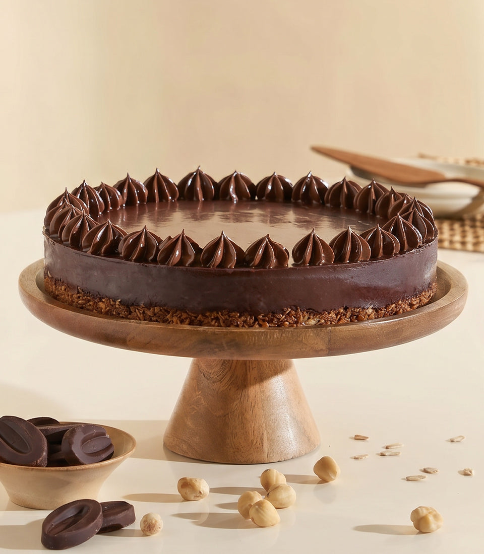 Vegan Dark Chocolate Mousse Cake