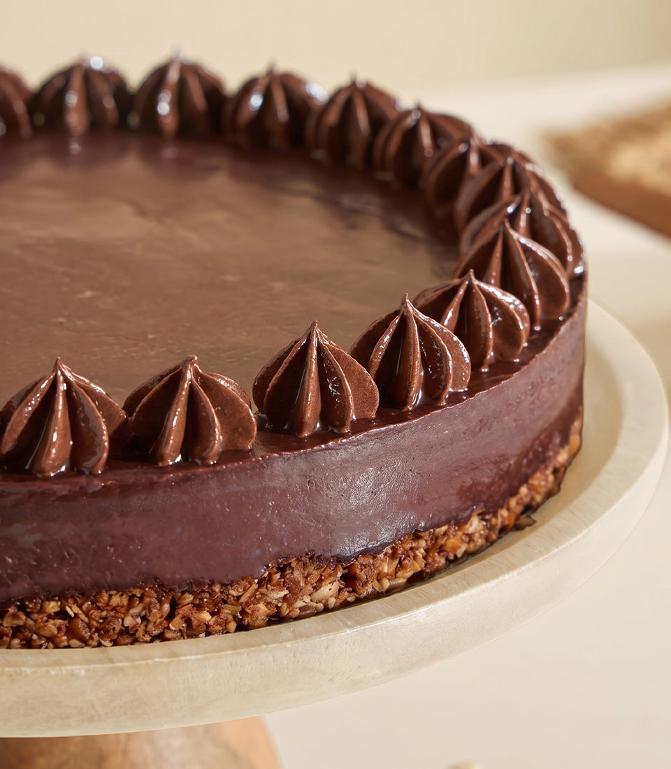 Vegan Dark Chocolate Mousse Cake