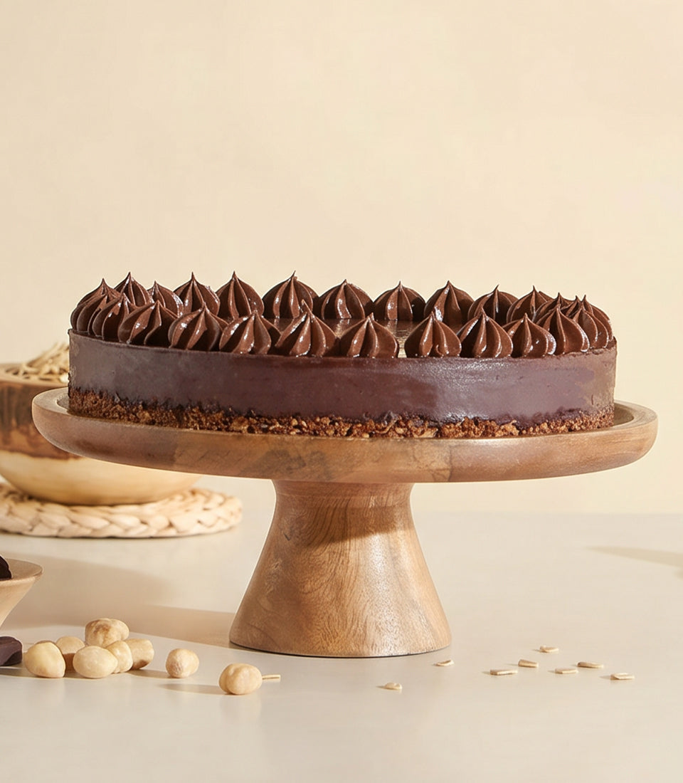 Vegan Dark Chocolate Mousse Cake