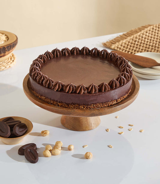 Vegan Dark Chocolate Mousse Cake