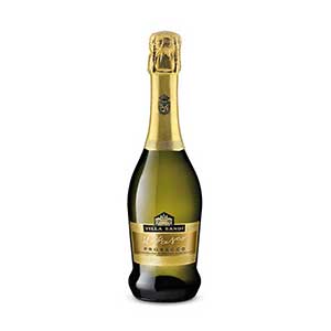 Premium Prosecco sparkling wine with gold foil capsule, ideal for Christmas celebrations and festive toasts