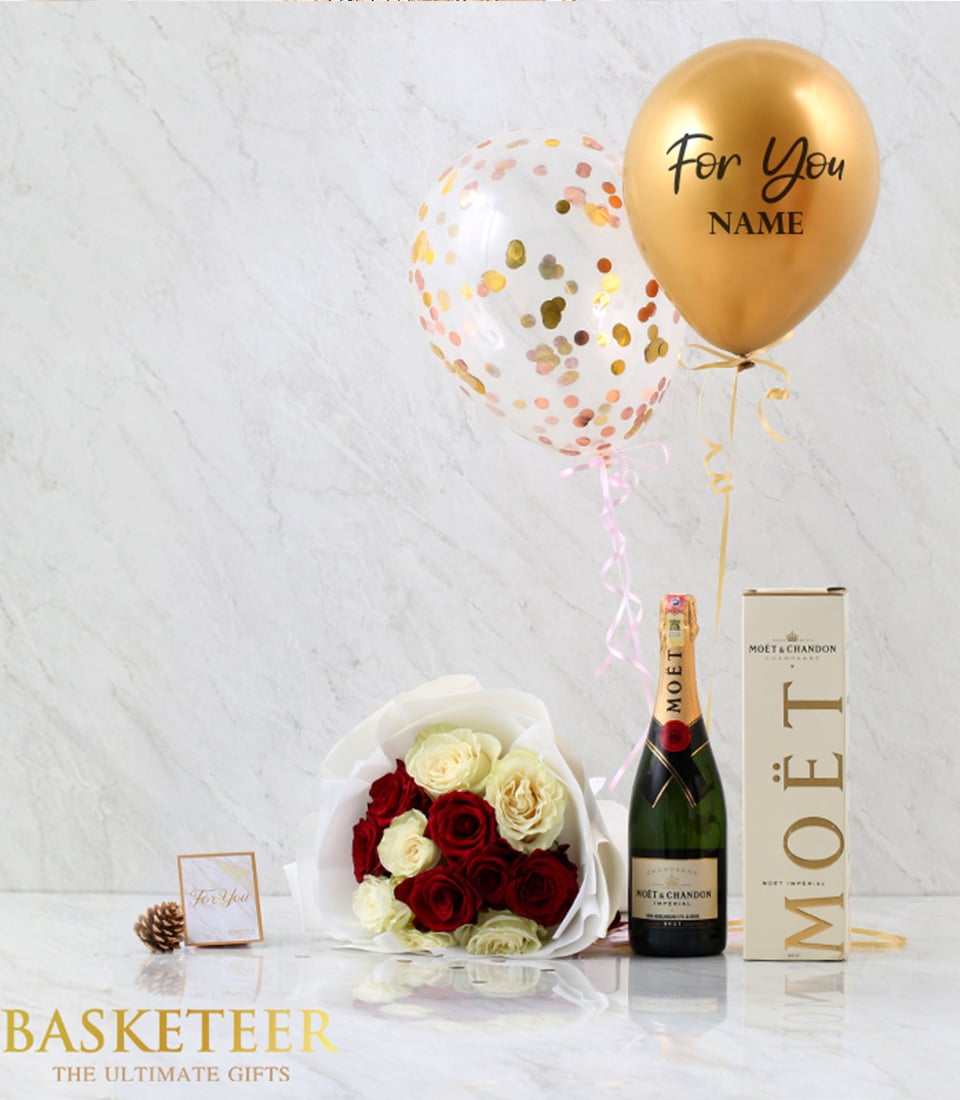 Champagne and Roses Celebration Set