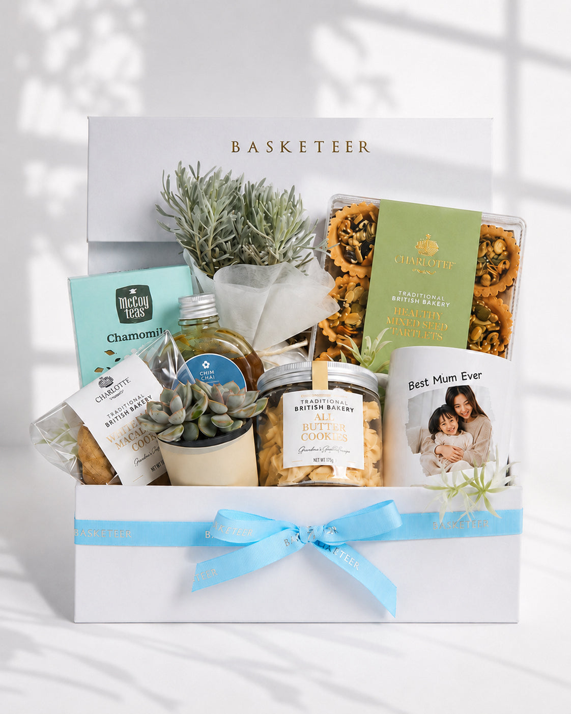 Tea, Honey & Cookie Garden Gift Box for Mum
